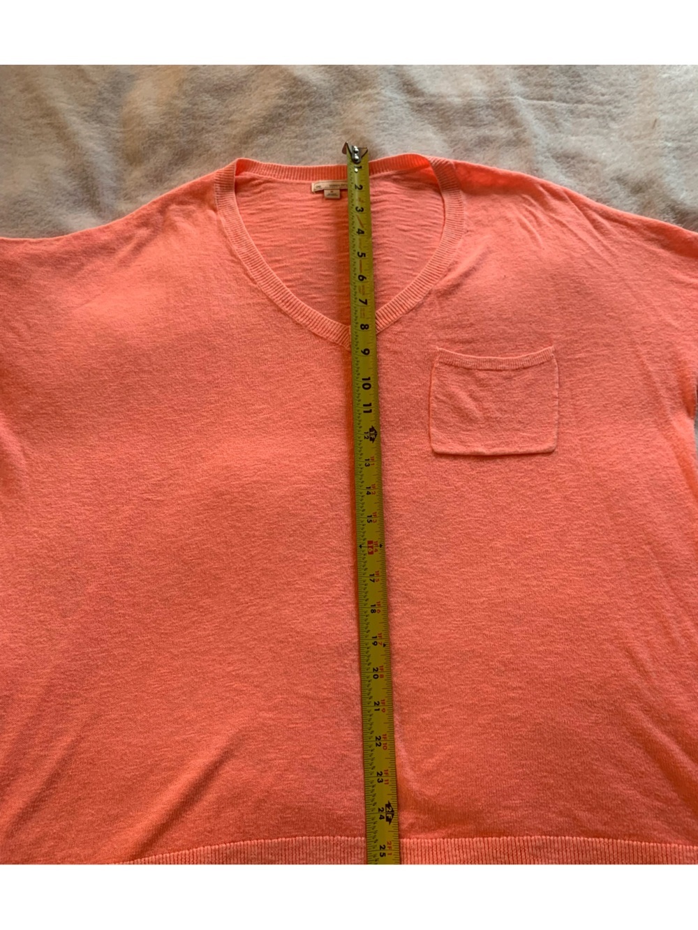 GAP Hot Pink V-Neck Pocket Cotton Rayon Blend Oversize Pullover Sweater M - Picture 11 of 15